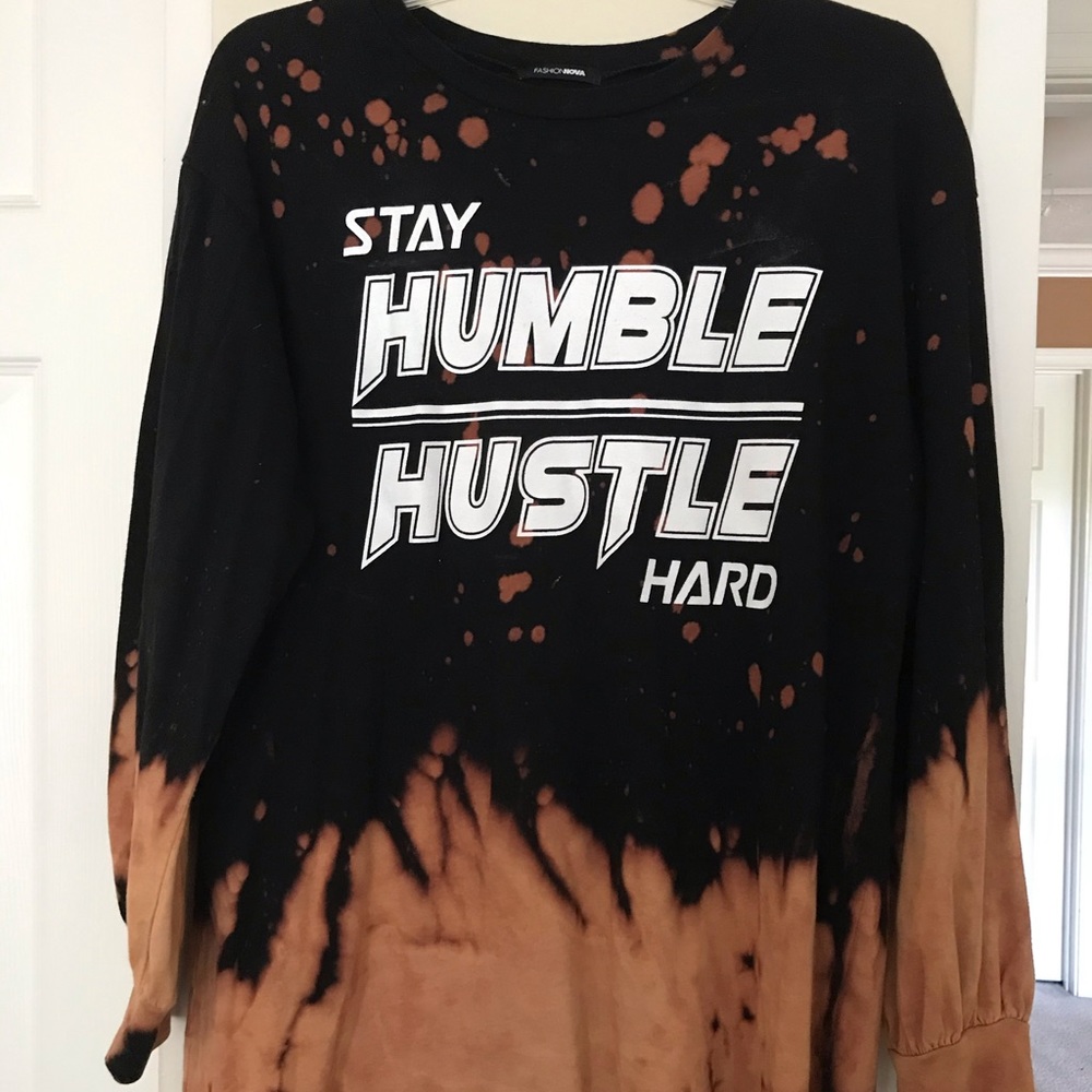 Fashion Nova Stay Humble Oversized Tee Sz S